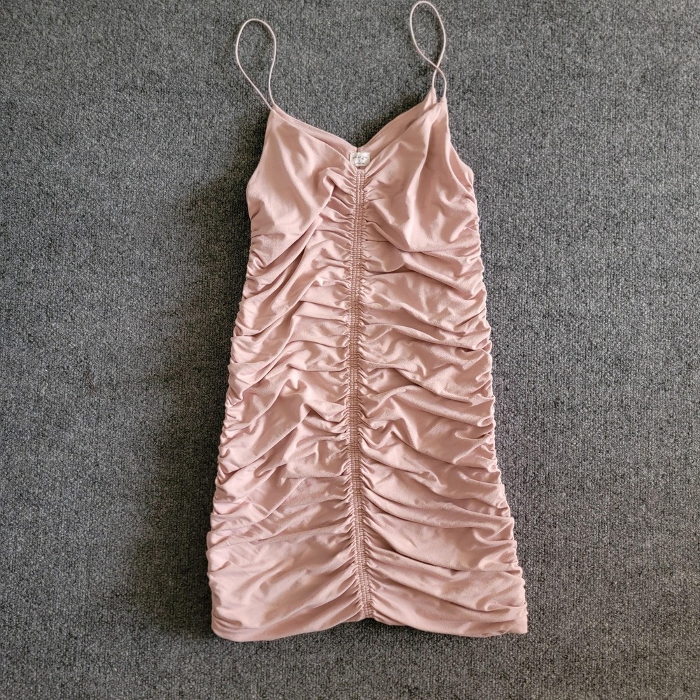 Wilfred Free Dress‎ Womens Large Ruched Bodycon Sleeveless Mini Spaghetti Strap
